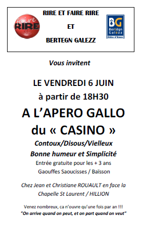 Affiche de l'apéro gallo